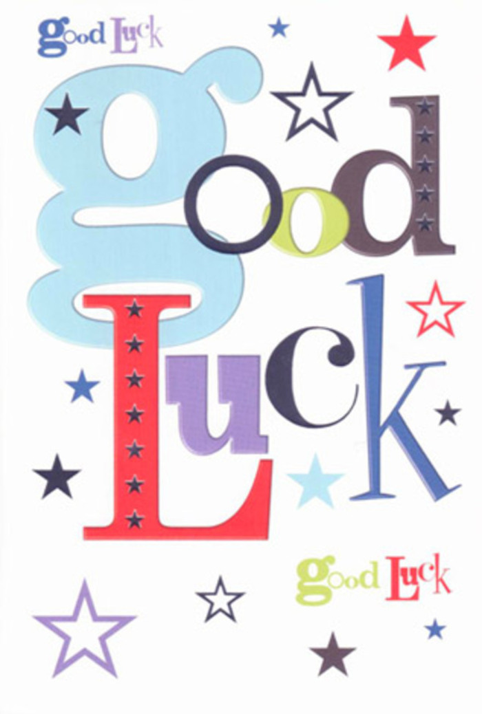 This exuberant good luck card is a visual cheerleader, alive with energy reminiscent of joyous gatherings on Kensal Green's bustling side streets. Each letter leaps from the white card with its own distinct flair-an expansive, pale-blue 'g' here, an exuberant red O there-while mossy greens and twilight purples add depth and harmony. Sprinkled stars glimmer in navy, sky-blue, and fresh lilac, their irregular scatter conveying movement and excitement, like wishes carried on a breeze passing through King Edward VII Park. There's plenty of breathing space between the letters, much like the rhythm of open gardens nestled behind Wrottesley Road. The card's smooth, quality feel in hand recalls the pleasure of receiving a new bouquet-a combination of freshness and anticipation. Suitably modern and heartfelt, it's made to urge friends, family, or neighbors through exams, new careers, or ventures, channeling the perennial optimism that is so much a part of life in Kensal Green.